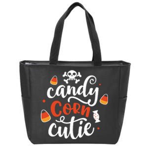 Candy Corn Cutie Halloween Zip Tote Bag