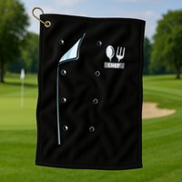 Chef Costume Coat Uniform Cook Jacket Golf Towel