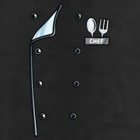 Chef Costume Coat Uniform Cook Jacket Golf Towel