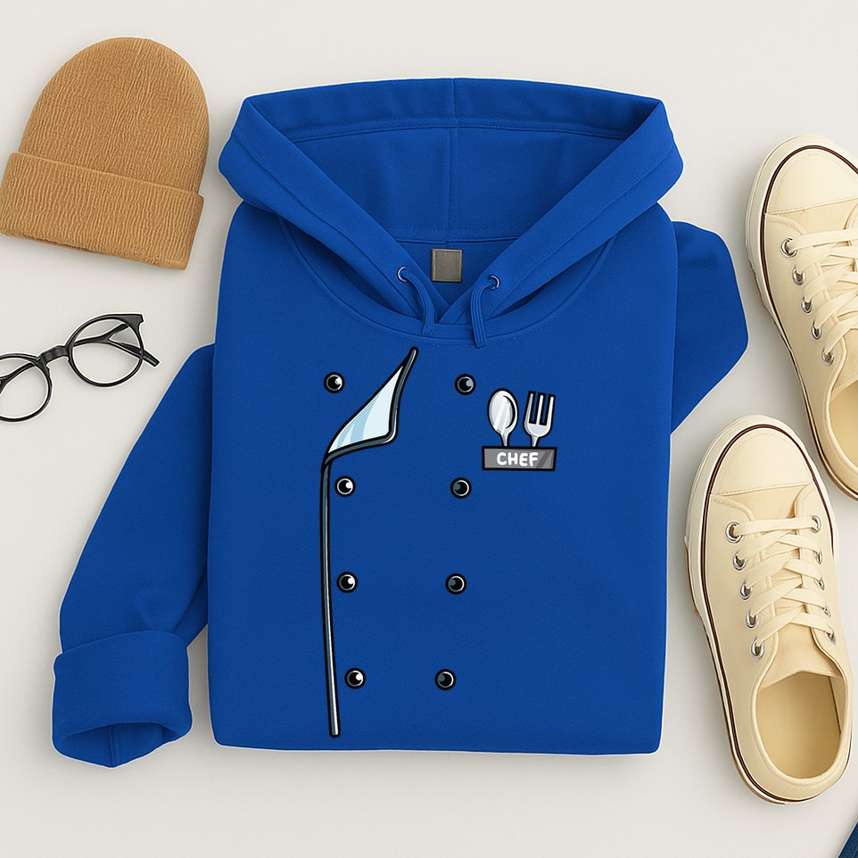 Chef Costume Coat Uniform Cook Jacket Hoodie