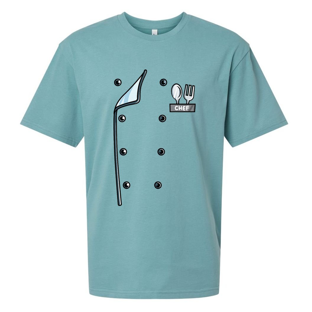 Chef Costume Coat Uniform Cook Jacket Sueded Cloud Jersey T-Shirt