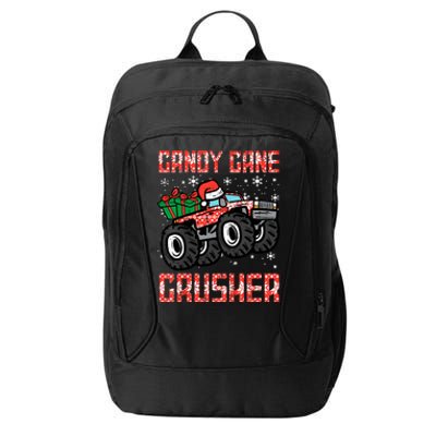 Christmas Candy Cane Crusher Xmas Monster Truck City Backpack