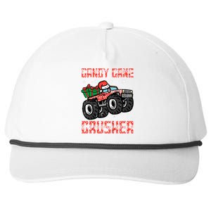 Christmas Candy Cane Crusher Xmas Monster Truck Snapback Five-Panel Rope Hat