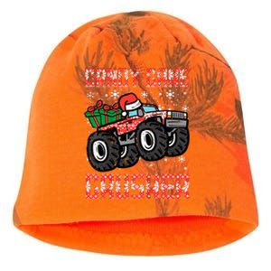 Christmas Candy Cane Crusher Xmas Monster Truck Kati - Camo Knit Beanie