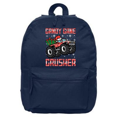 Christmas Candy Cane Crusher Xmas Monster Truck 16 in Basic Backpack