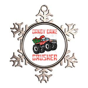 Christmas Candy Cane Crusher Xmas Monster Truck Metallic Star Ornament