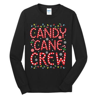 Candy Cane Crew Funny Christmas Candy Cane Lover Xmas Pajama Tall Long Sleeve T-Shirt