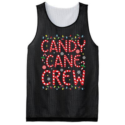 Candy Cane Crew Funny Christmas Candy Cane Lover Xmas Pajama Mesh Reversible Basketball Jersey Tank