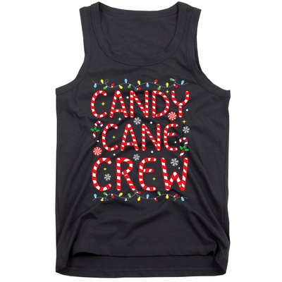 Candy Cane Crew Funny Christmas Candy Cane Lover Xmas Pajama Tank Top