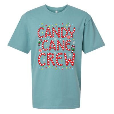 Candy Cane Crew Funny Christmas Candy Cane Lover Xmas Pajama Sueded Cloud Jersey T-Shirt