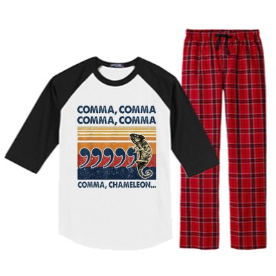 Comma Comma Chameleon Funny Grammar English Teacher Raglan Sleeve Pajama Set