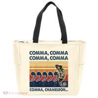 Comma Comma Chameleon Funny Grammar English Teacher Zip Tote Bag