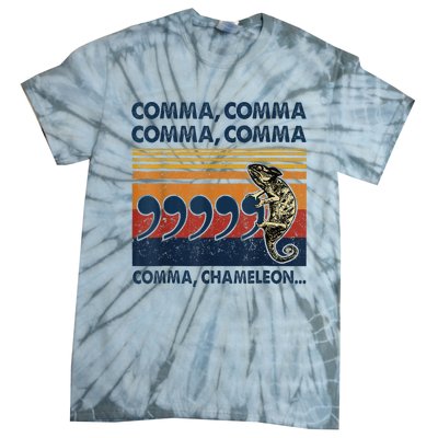 Comma Comma Chameleon Funny Grammar English Teacher Tie-Dye T-Shirt