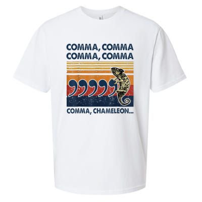 Comma Comma Chameleon Funny Grammar English Teacher Sueded Cloud Jersey T-Shirt