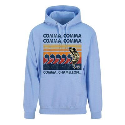 Comma Comma Chameleon Funny Grammar English Teacher Unisex Surf Hoodie