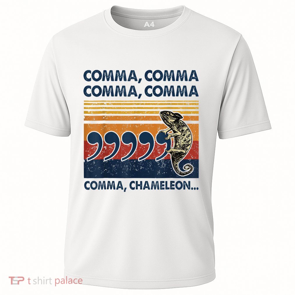 Comma Comma Chameleon Funny Grammar English Teacher Cooling Performance Crew T-Shirt