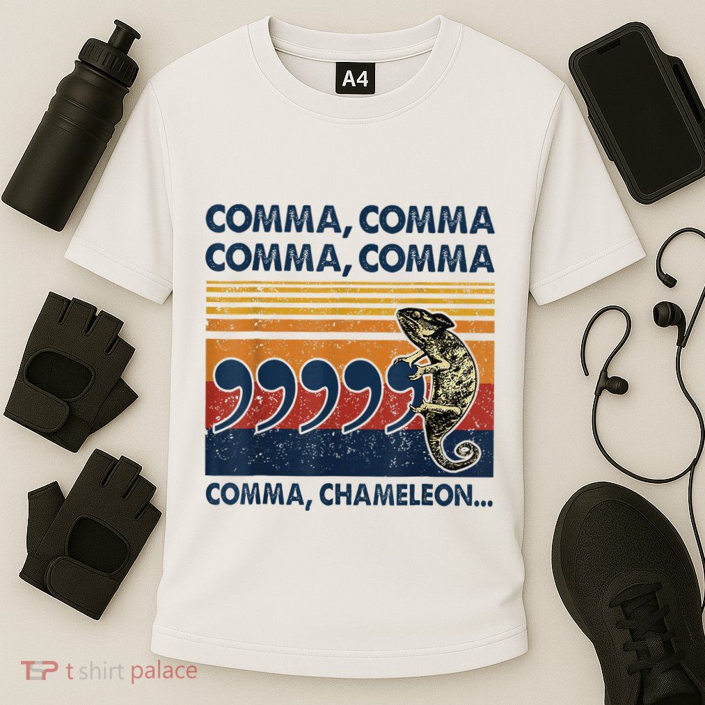 Comma Comma Chameleon Funny Grammar English Teacher Performance Shirt