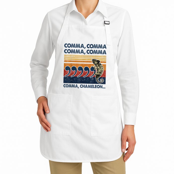 Comma Comma Chameleon Funny Grammar English Teacher Apron