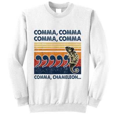Comma Comma Chameleon Funny Grammar English Teacher Sweatshirt