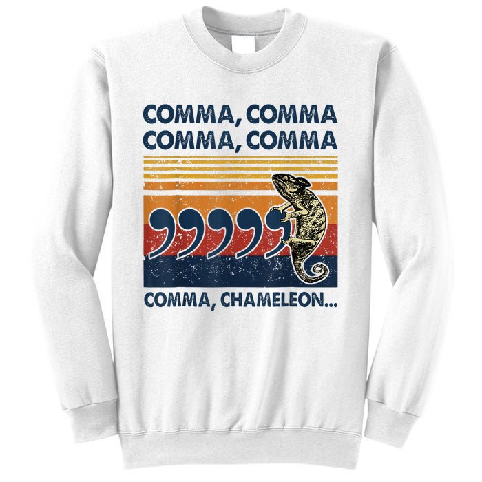 Comma Comma Chameleon Funny Grammar English Teacher Sweatshirt