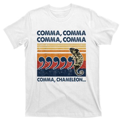 Comma Comma Chameleon Funny Grammar English Teacher T-Shirt