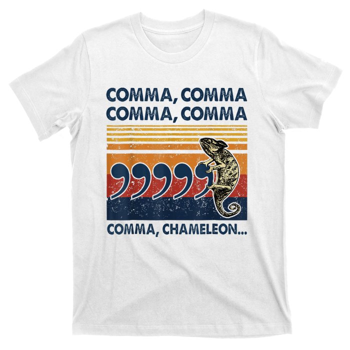 Comma Comma Chameleon Funny Grammar English Teacher T-Shirt