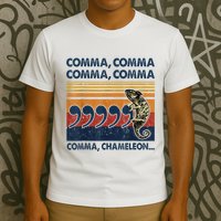 Comma Comma Chameleon Funny Grammar English Teacher T-Shirt