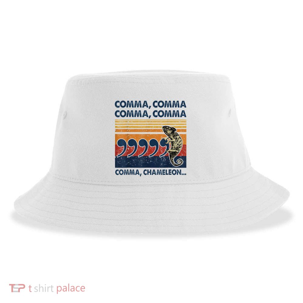 Comma Comma Chameleon Funny Grammar English Teacher Sustainable Bucket Hat