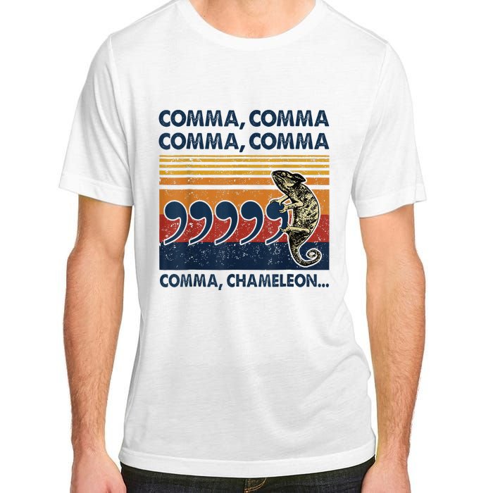 Comma Comma Chameleon Funny Grammar English Teacher Adult ChromaSoft Performance T-Shirt