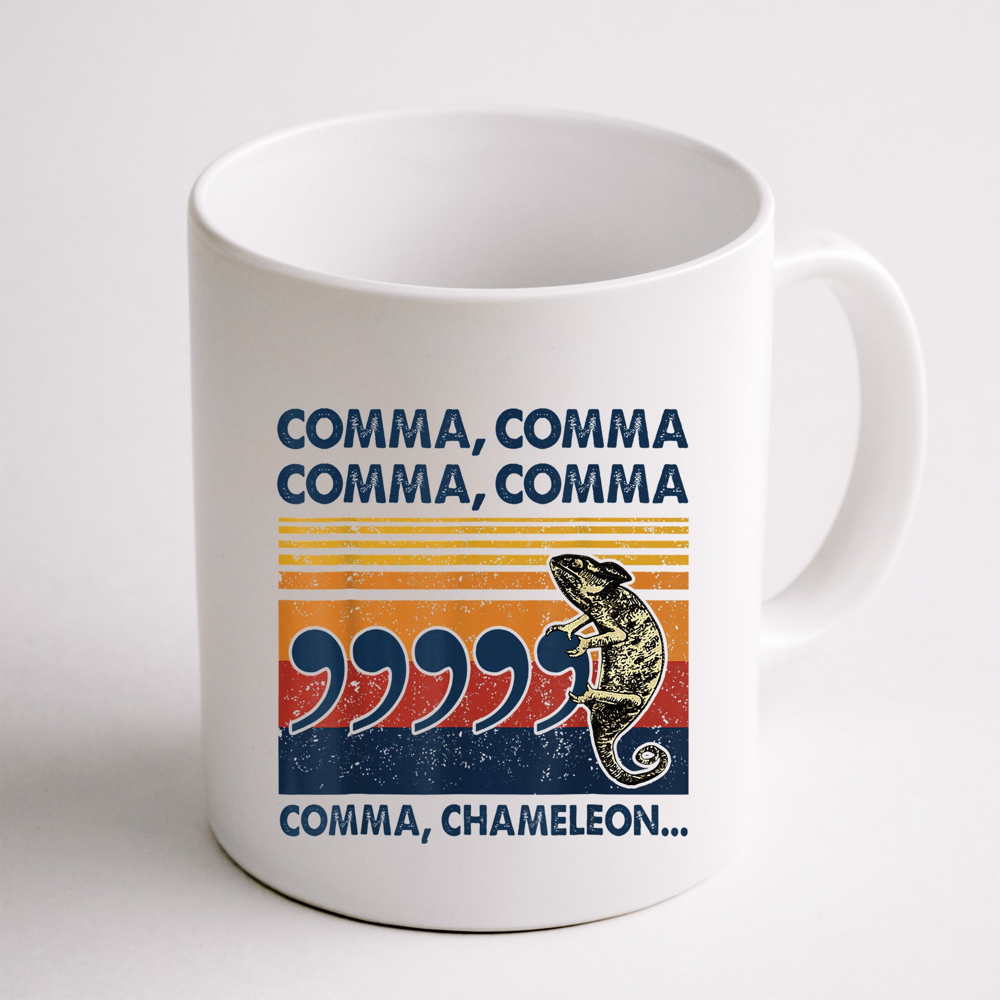 Comma Comma Chameleon Funny Grammar English Teacher Mug