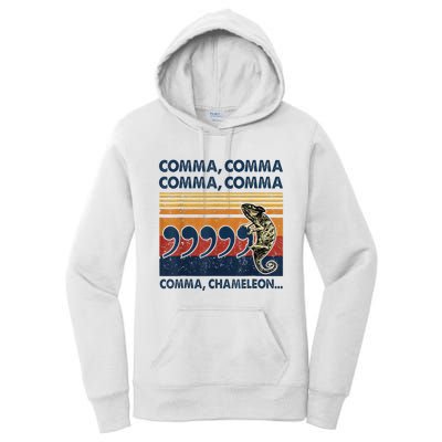 Comma Comma Chameleon Funny Grammar English Teacher Women's Pullover Hoodie