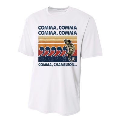 Comma Comma Chameleon Funny Grammar English Teacher Performance Sprint T-Shirt