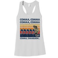 Comma Comma Chameleon Funny Grammar English Teacher Women's Racerback Tank