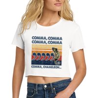 Comma Comma Chameleon Funny Grammar English Teacher Crop Top