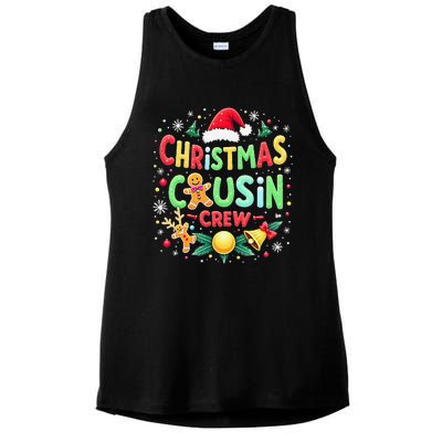 Christmas Cousin Crew Family Matching Xmas Christmas Pajamas Ladies PosiCharge Tri-Blend Wicking Tank