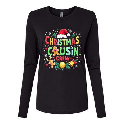 Christmas Cousin Crew Family Matching Xmas Christmas Pajamas Womens Cotton Relaxed Long Sleeve T-Shirt