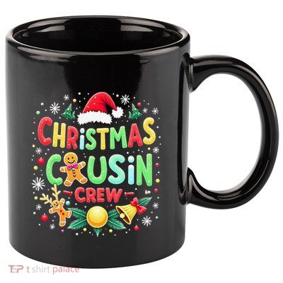 Christmas Cousin Crew Family Matching Xmas Christmas Pajamas 11oz C Handle Ceramic Mug