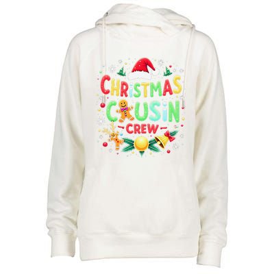 Christmas Cousin Crew Family Matching Xmas Christmas Pajamas Womens Funnel Neck Pullover Hood