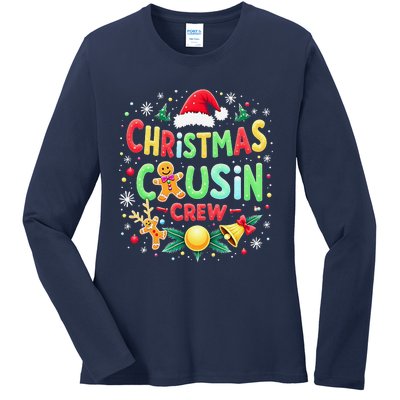 Christmas Cousin Crew Family Matching Xmas Christmas Pajamas Ladies Long Sleeve Shirt