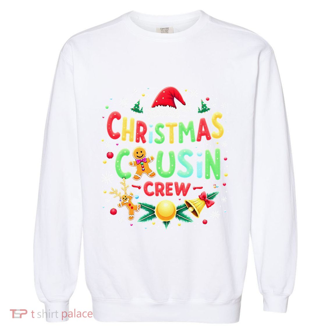 Christmas Cousin Crew Family Matching Xmas Christmas Pajamas Garment-Dyed Sweatshirt