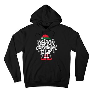 Christmas Chaos Coordinator Elf Xmas Pajama Gift Mom & Dad Hoodie