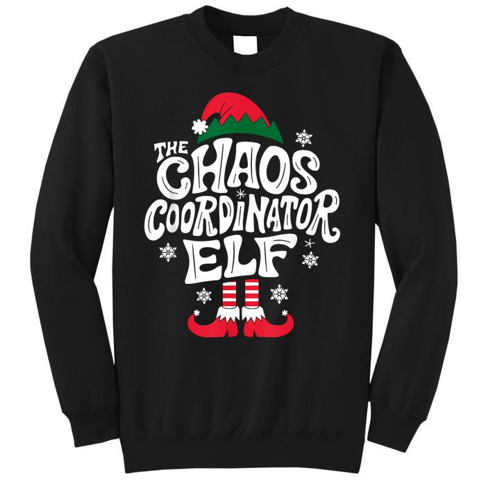 Christmas Chaos Coordinator Elf Xmas Pajama Gift Mom & Dad Sweatshirt