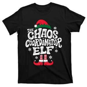 Christmas Chaos Coordinator Elf Xmas Pajama Gift Mom & Dad T-Shirt