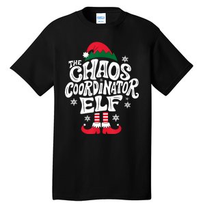 Christmas Chaos Coordinator Elf Xmas Pajama Gift Mom & Dad Tall T-Shirt