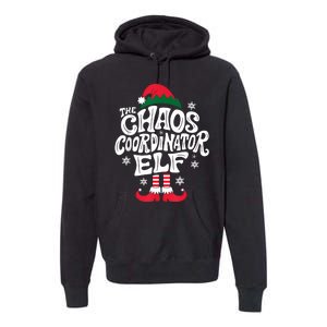 Christmas Chaos Coordinator Elf Xmas Pajama Gift Mom & Dad Premium Hoodie