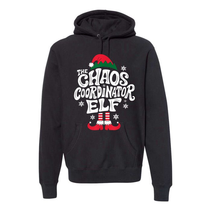 Christmas Chaos Coordinator Elf Xmas Pajama Gift Mom & Dad Premium Hoodie