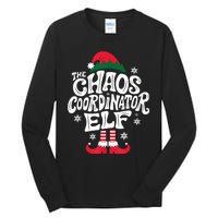 Christmas Chaos Coordinator Elf Xmas Pajama Gift Mom & Dad Tall Long Sleeve T-Shirt