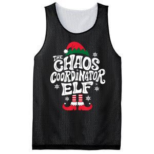 Christmas Chaos Coordinator Elf Xmas Pajama Gift Mom & Dad Mesh Reversible Basketball Jersey Tank