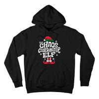 Christmas Chaos Coordinator Elf Xmas Pajama Gift Mom & Dad Tall Hoodie