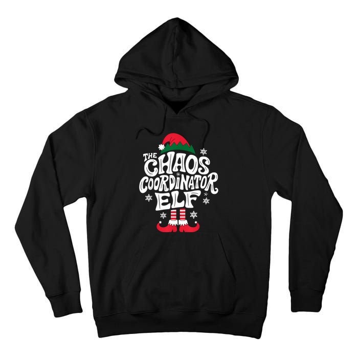 Christmas Chaos Coordinator Elf Xmas Pajama Gift Mom & Dad Tall Hoodie